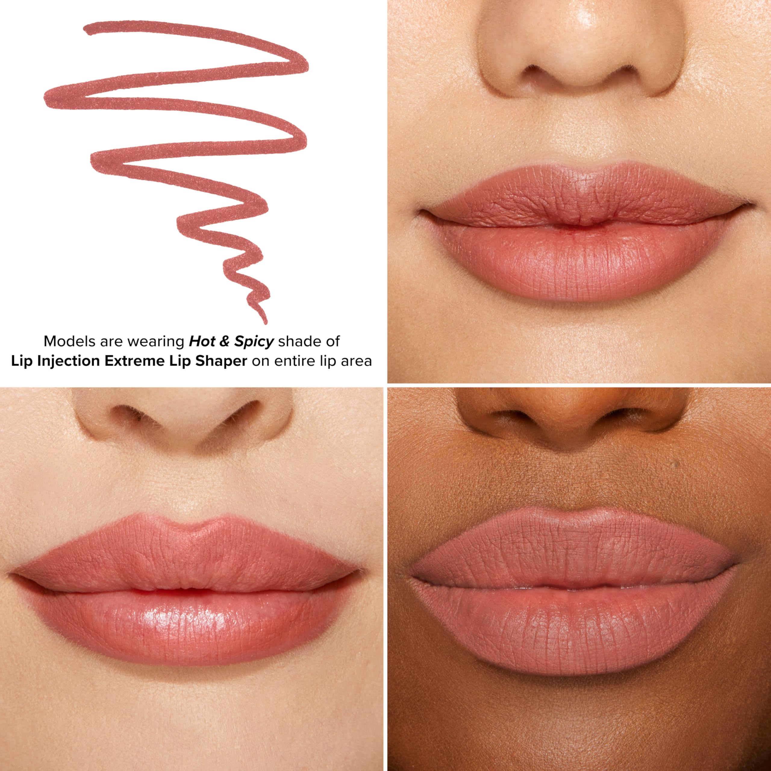 Too Faced Lip Injection Extreme swatch in Hot & Spicy for quick color preview