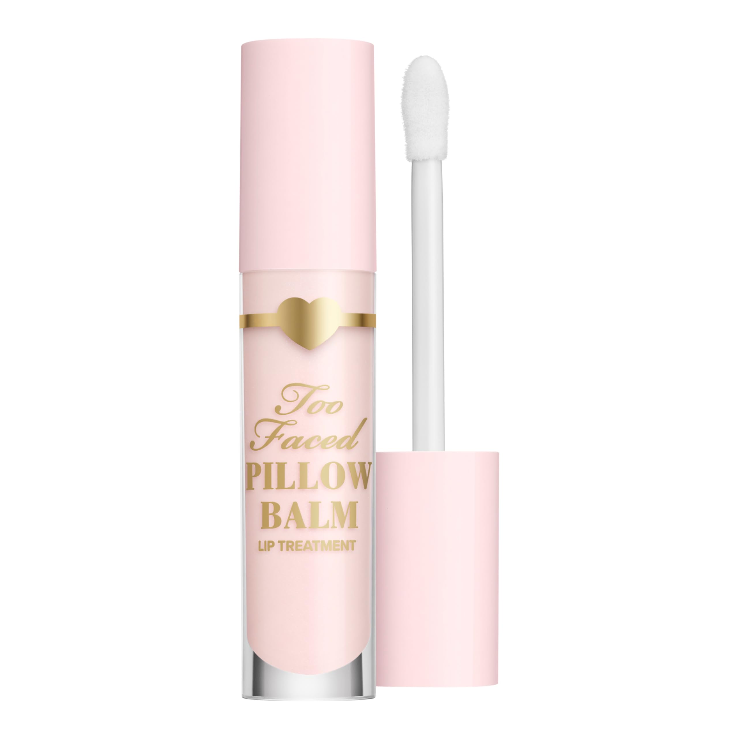 Too Faced Pillow Balm packaging close-up for premium, on-the-go lip care.