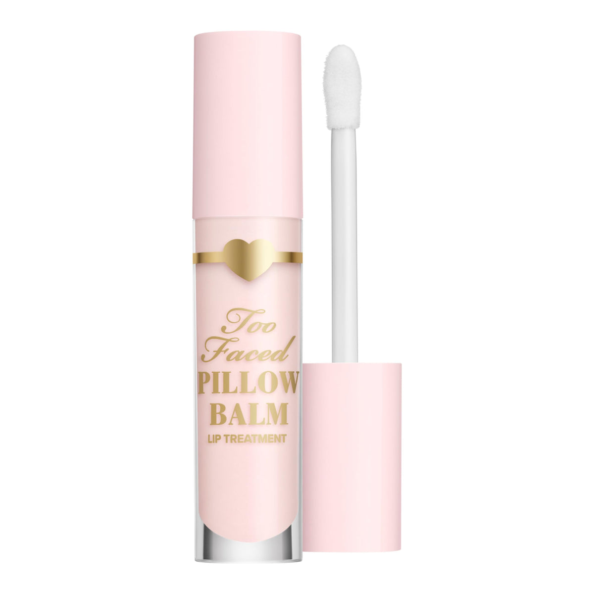 Too Faced Pillow Balm packaging close-up for premium, on-the-go lip care.