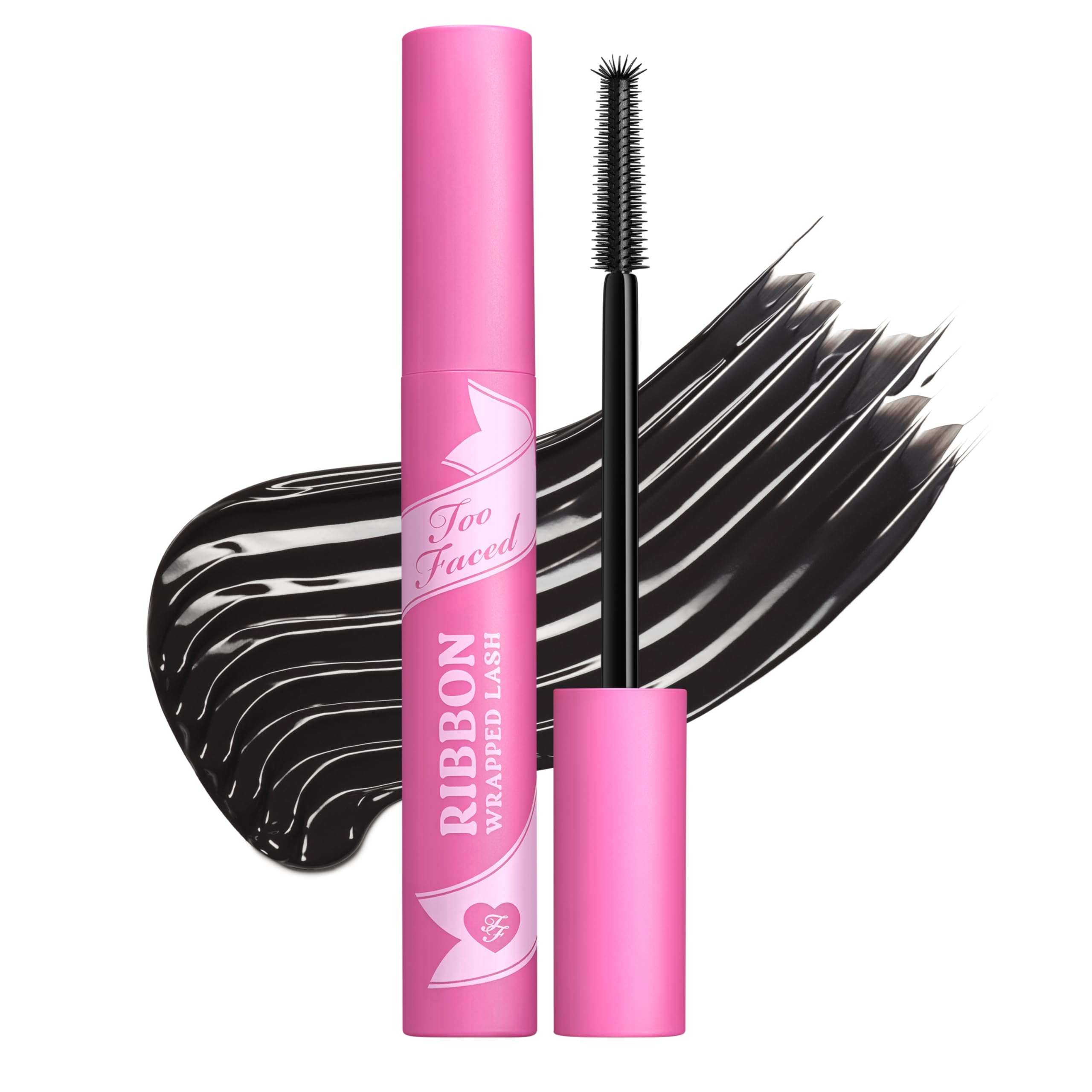 Too Faced Ribbon Wrapped Lash Mascara application demonstrates dramatic length.