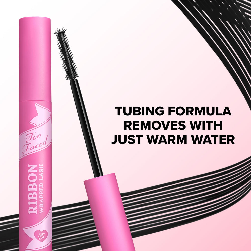 Too Faced Ribbon Wrapped Lash Mascara smudge-proof finish on lashes.
