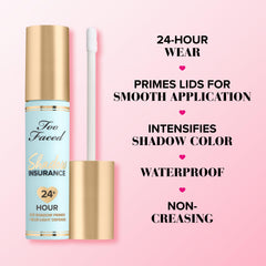Too Faced Shadow Insurance textura-ligera brinda confort en la piel y uso cómodo.