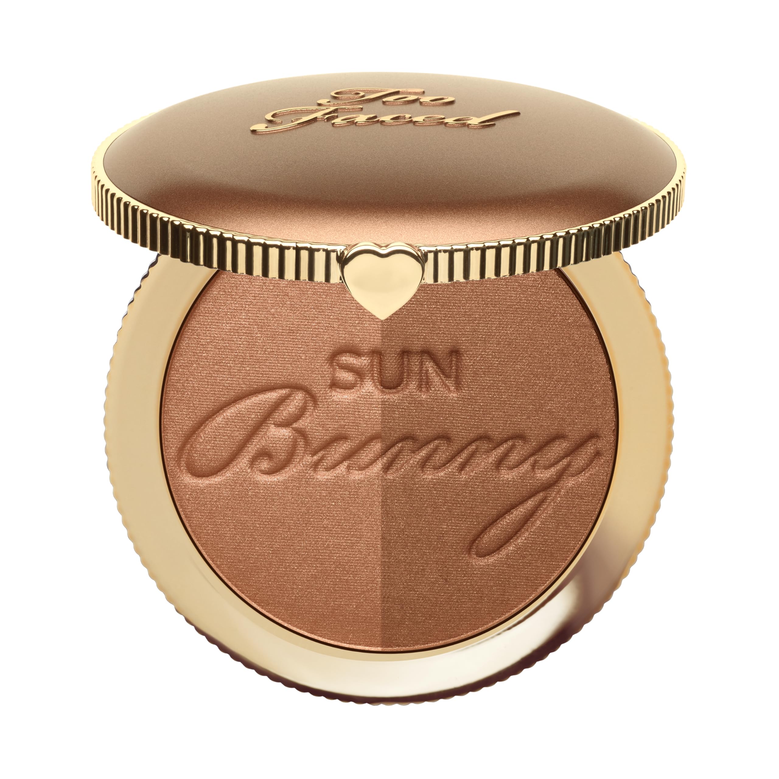 Too Faced Sun Bunny Bronzer compact with dual shades provides a radiant glow.