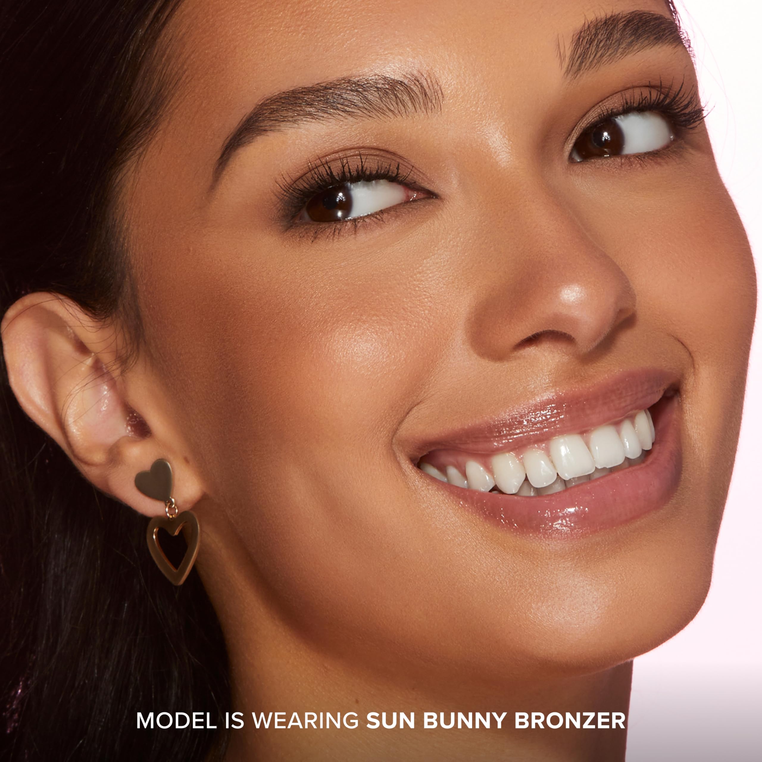 Cruelty-free logo on Too Faced Sun Bunny packaging emphasizes ethics.