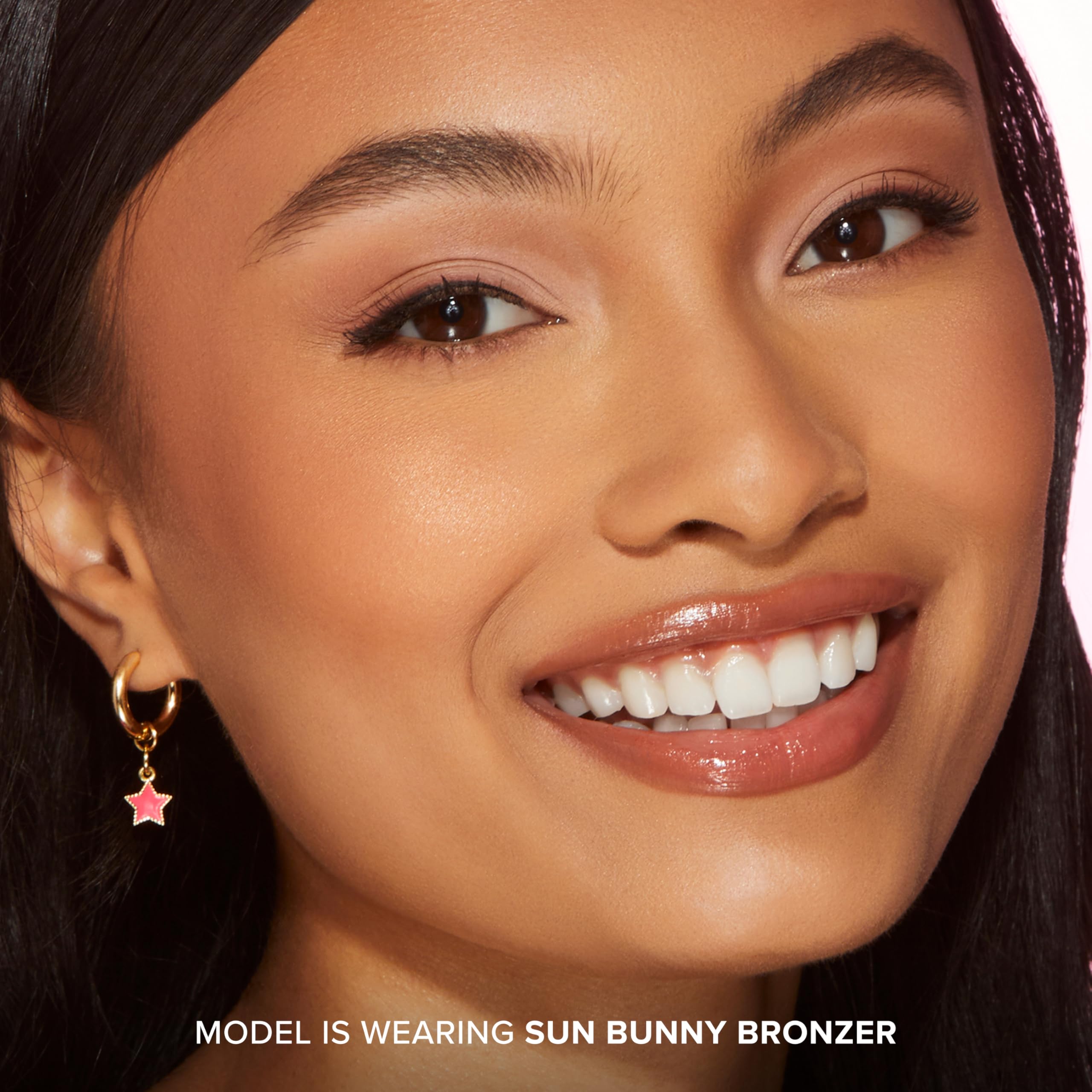 Paraben-free formula label on Too Faced Sun Bunny Bronzer packaging.