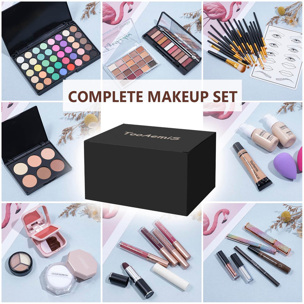 TooAemiS makeup set mascara and brushes with sponges