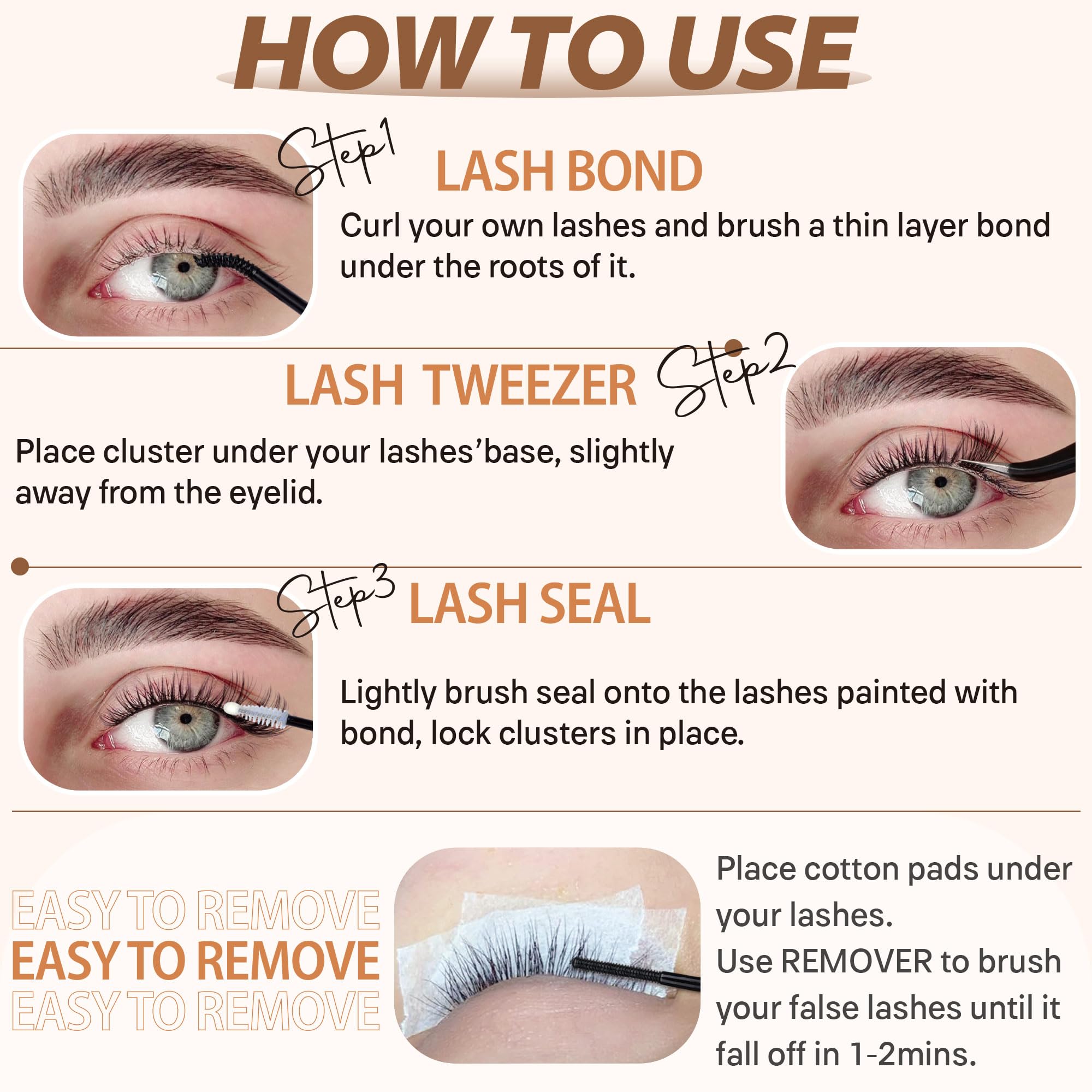 TOOCHUNAG beginner friendly lash clusters for DIY extensions
