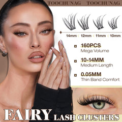 TOOCHUNAG CD Curl lash clusters 3D natural look for everyday wear