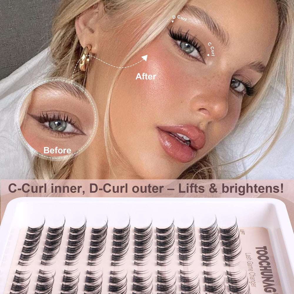TOOCHUNAG CD natural curl lashes for seamless inner to outer lift
