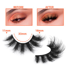 TOOCHUNAG crisscross 3D lashes showing layered texture for natural extension effect