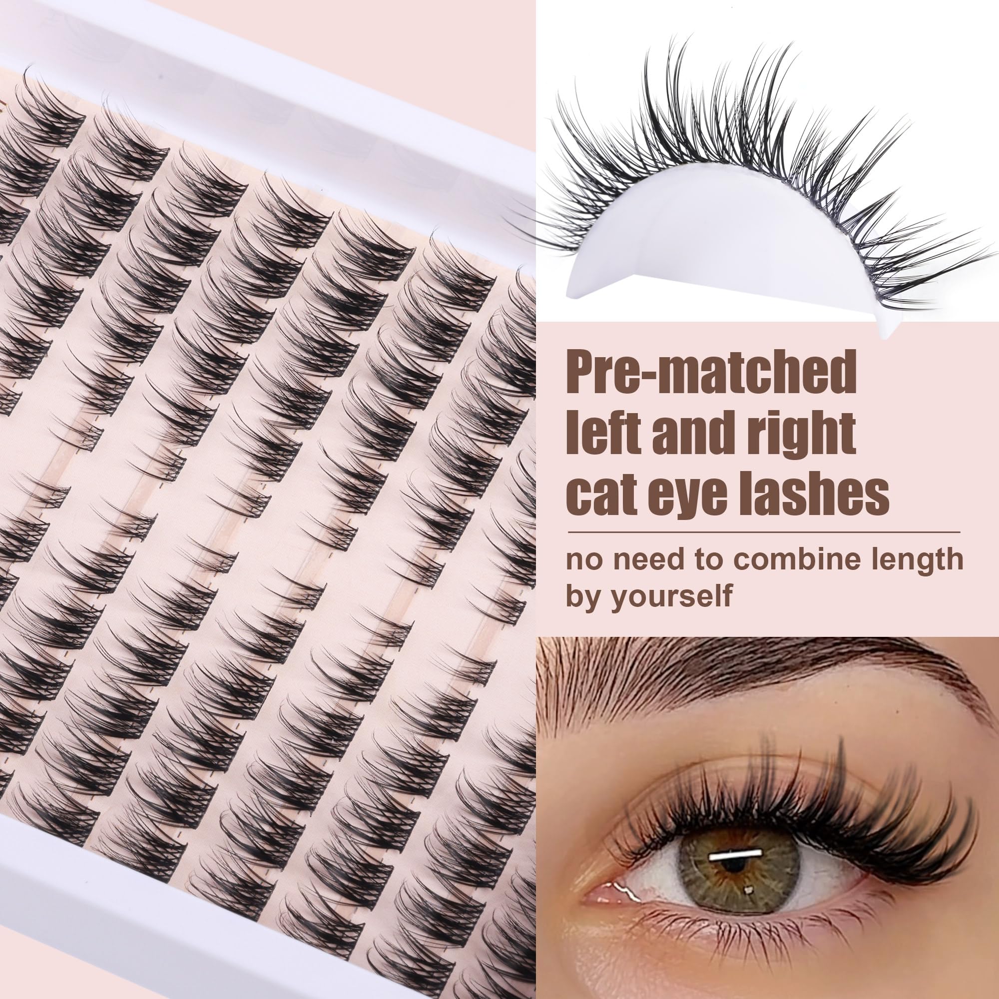 TOOCHUNAG DIY lash extension kit for quick at home cat eye results