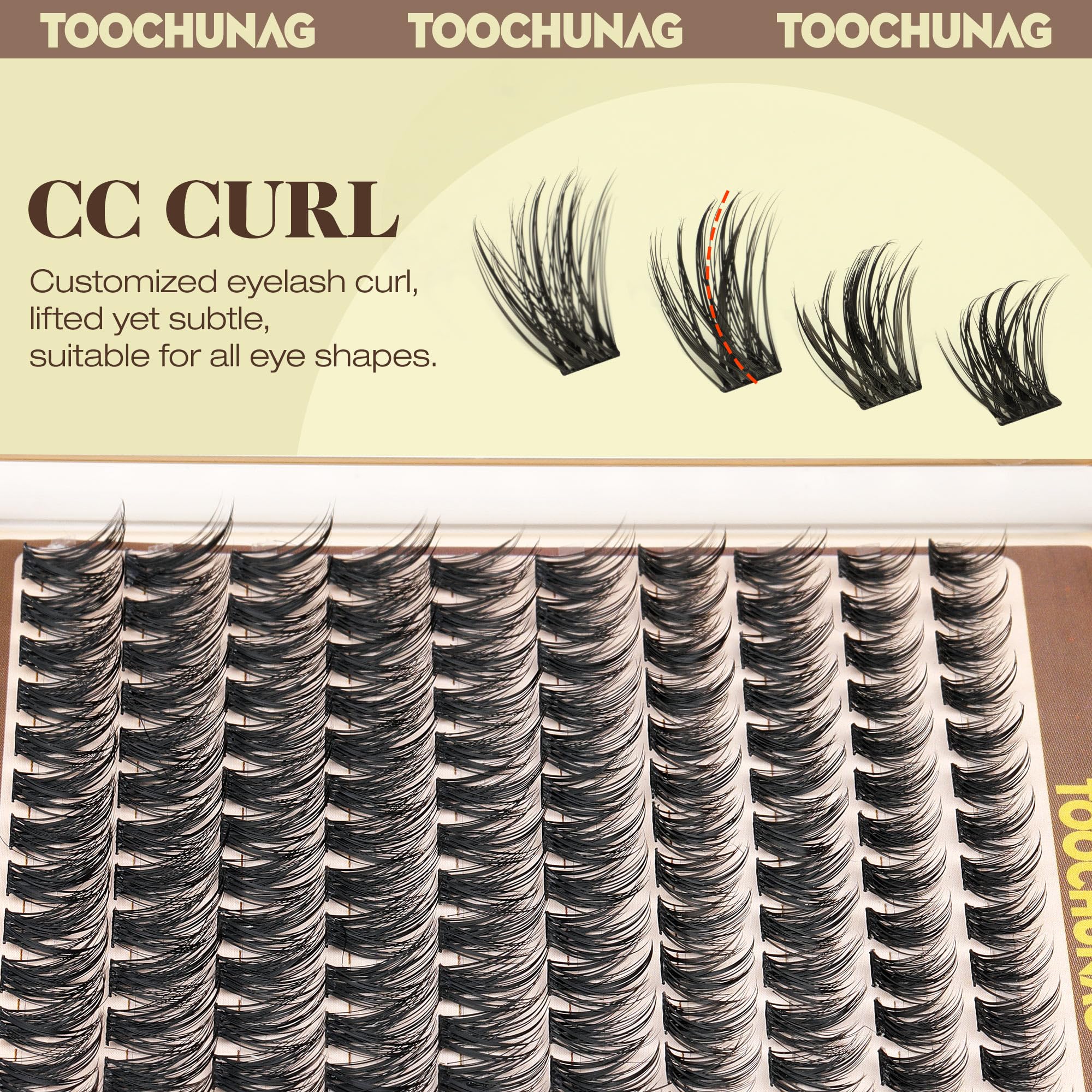 TOOCHUNAG easy-application fewer clusters simplifies daily lash enhancement