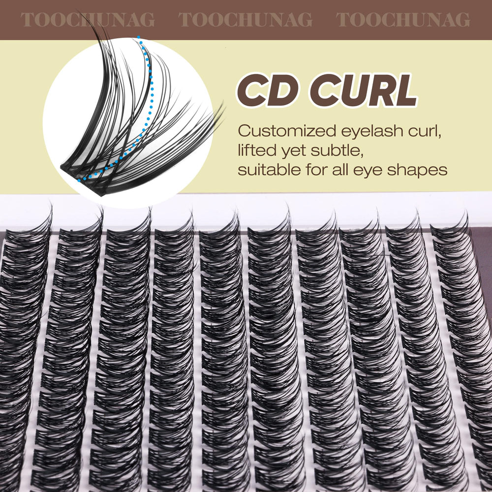 TOOCHUNAG easy to apply few clusters per eye for quick styling