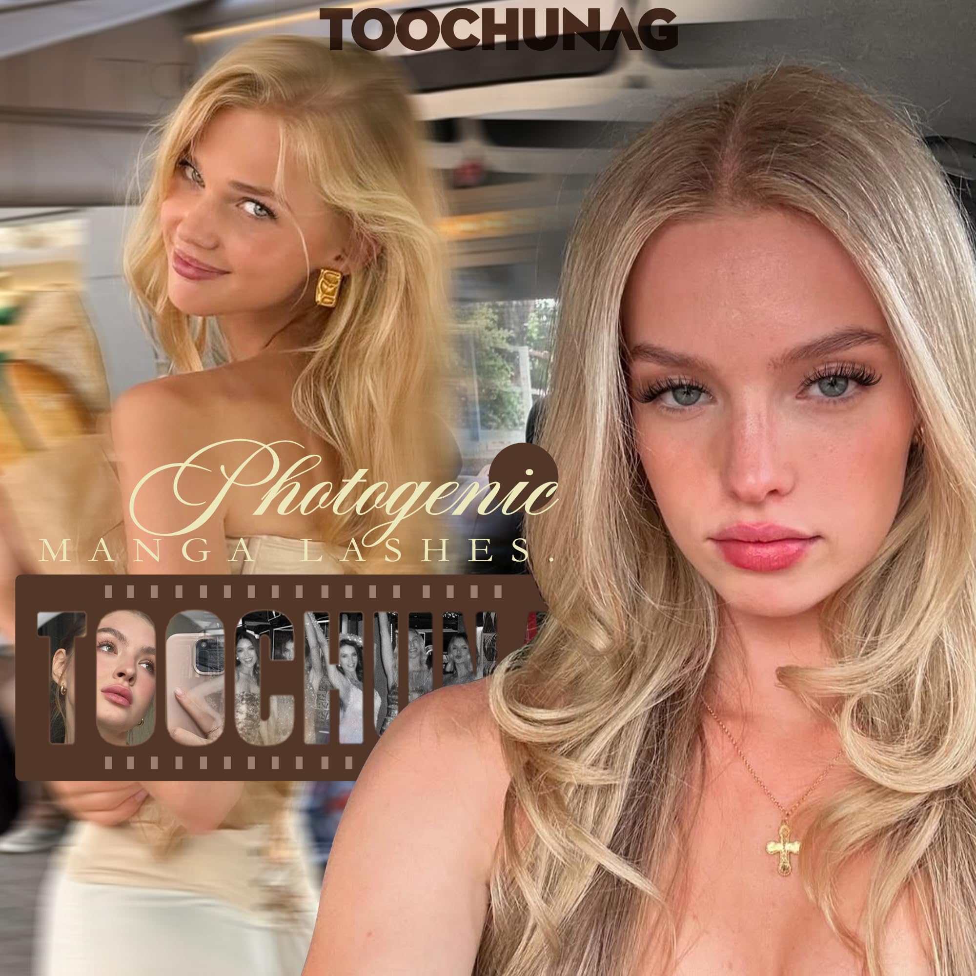 TOOCHUNAG Fairy Lash Clusters CD curl showcases defined, lift-ready lashes.