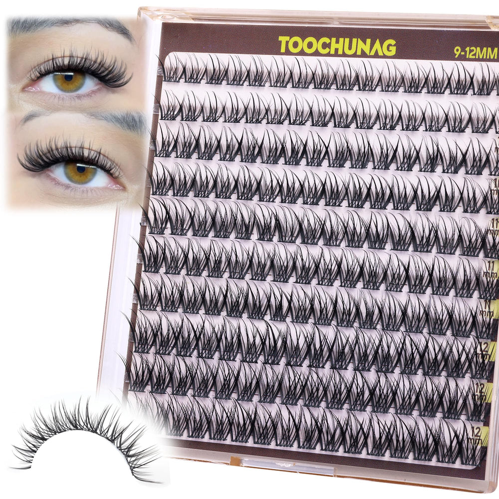 TOOCHUNAG Fairy Lash Clusters fishtail design creates smooth, natural-looking edges.