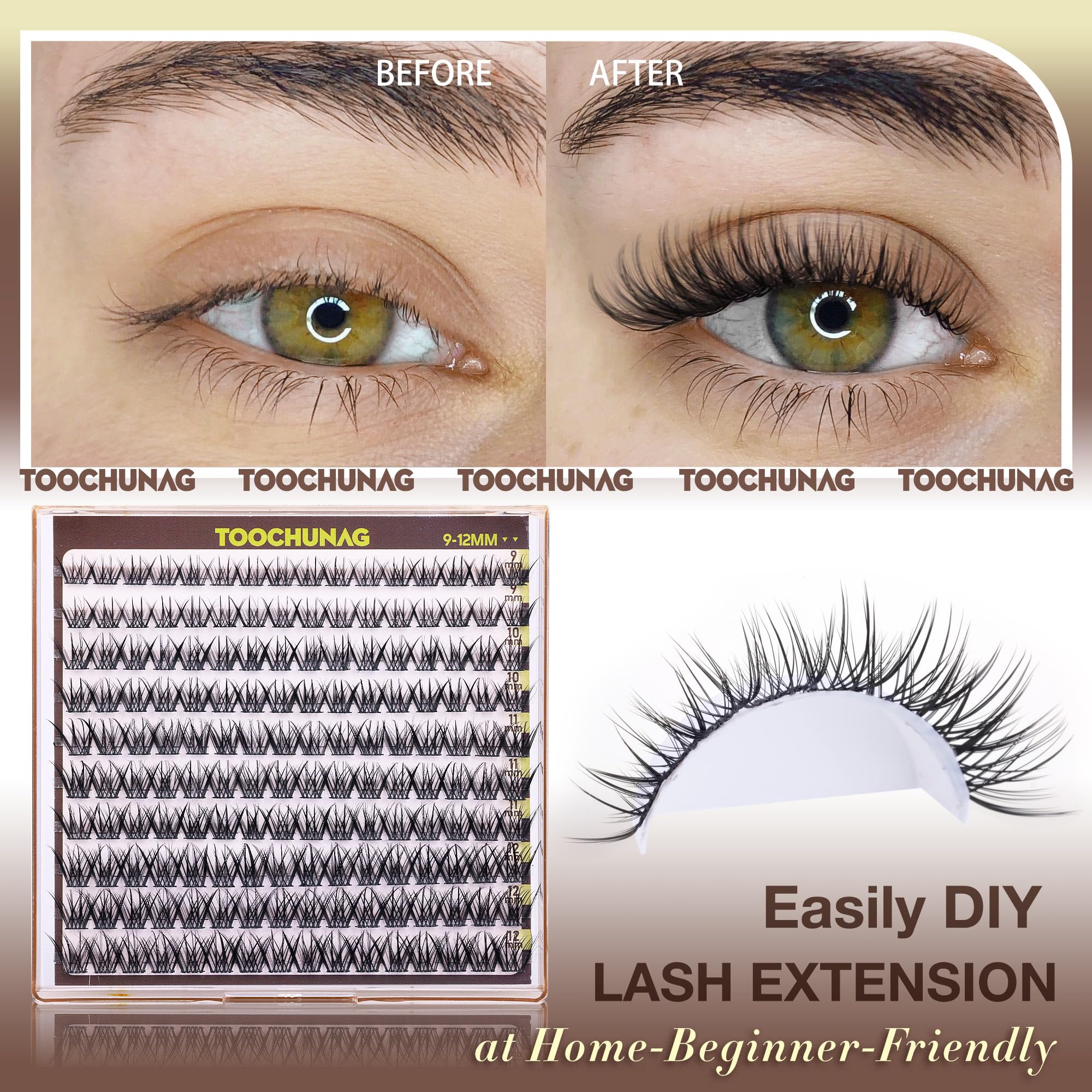 TOOCHUNAG Fairy Lash Clusters soft band delivers comfortable, irritation-free wear.