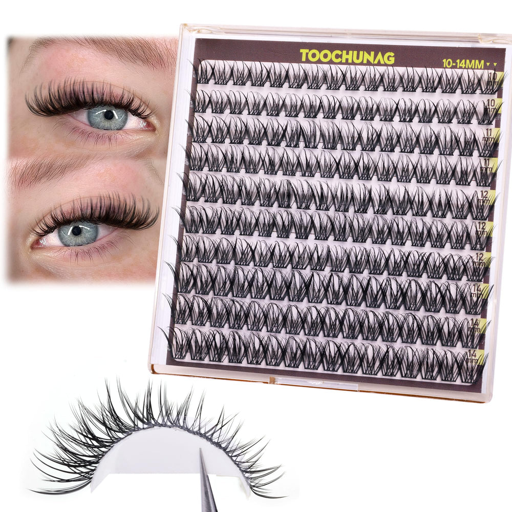 TOOCHUNAG fishtail design lash clusters for smooth natural application