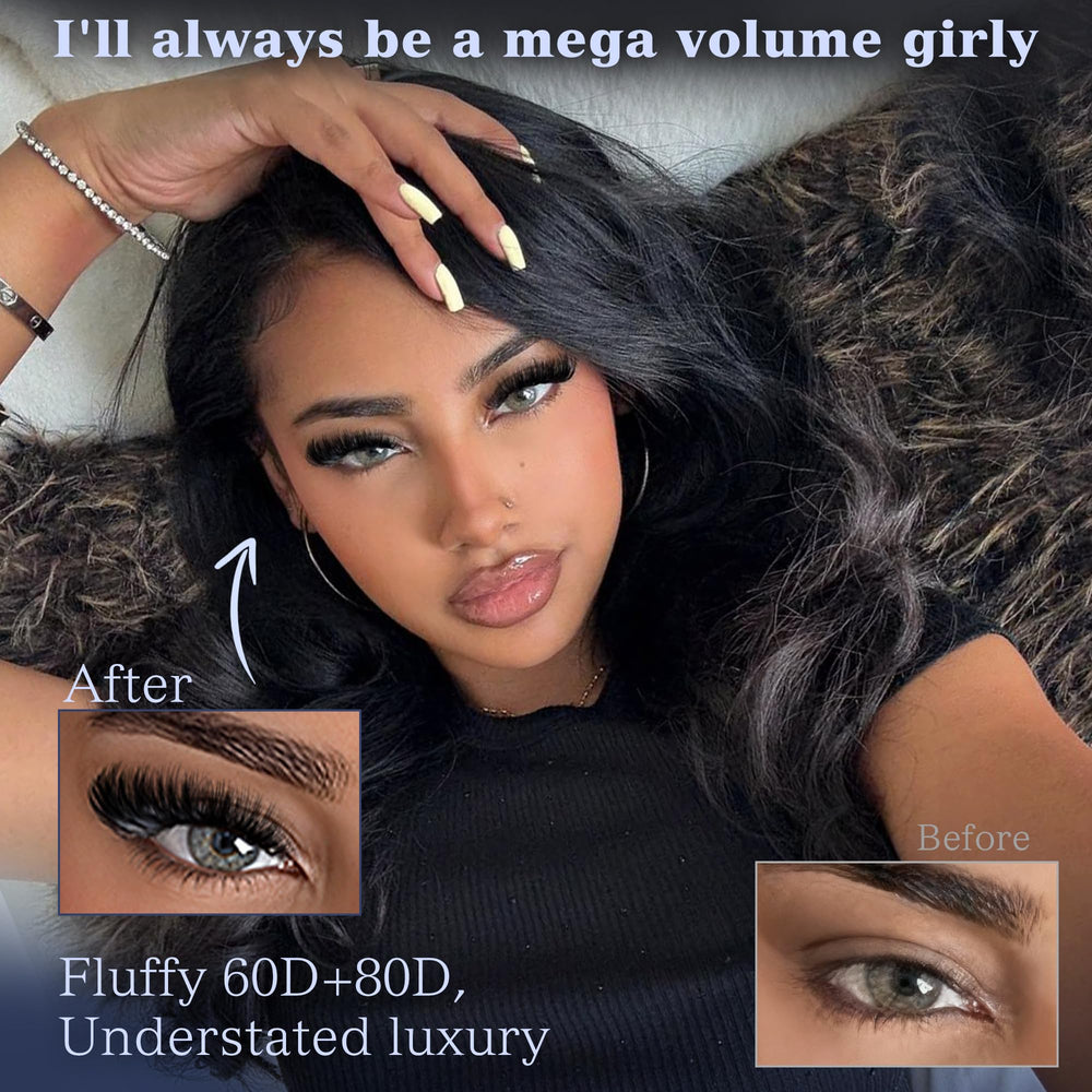 TOOCHUNAG flat lashes 80D provide lightweight volume