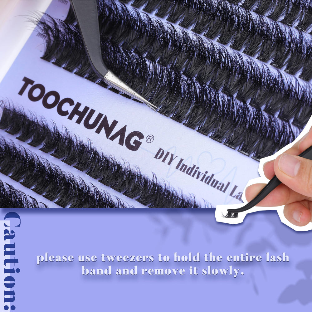 TOOCHUNAG wispy, lightweight clusters arranged for DIY extension practice.