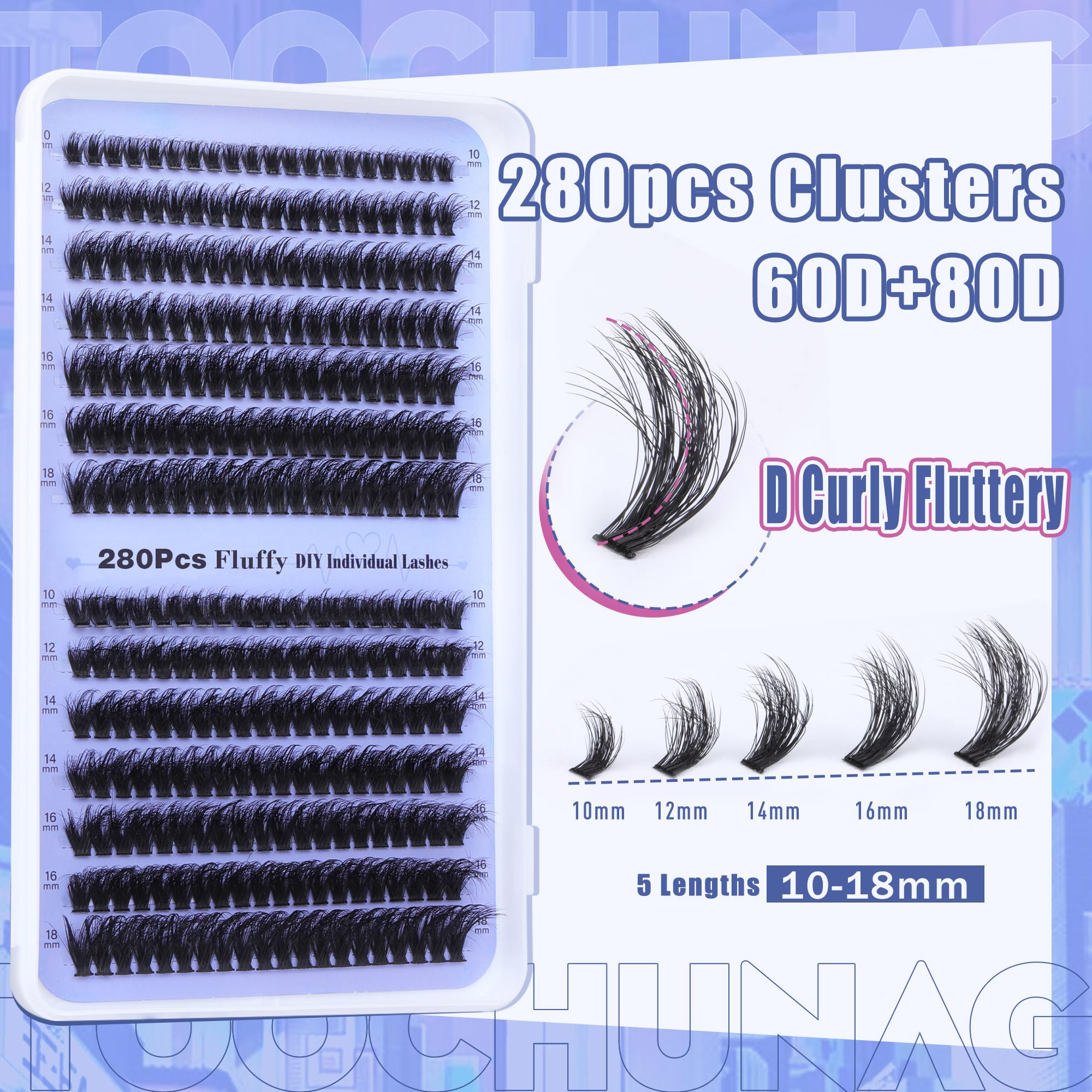 TOOCHUNAG five-length option (10-18mm) for customizable fullness