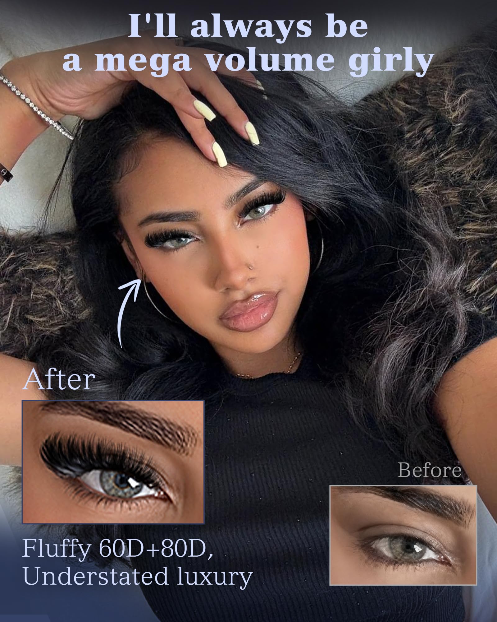 TOOCHUNAG fluff lash clusters packaging for easy DIY lash upgrades