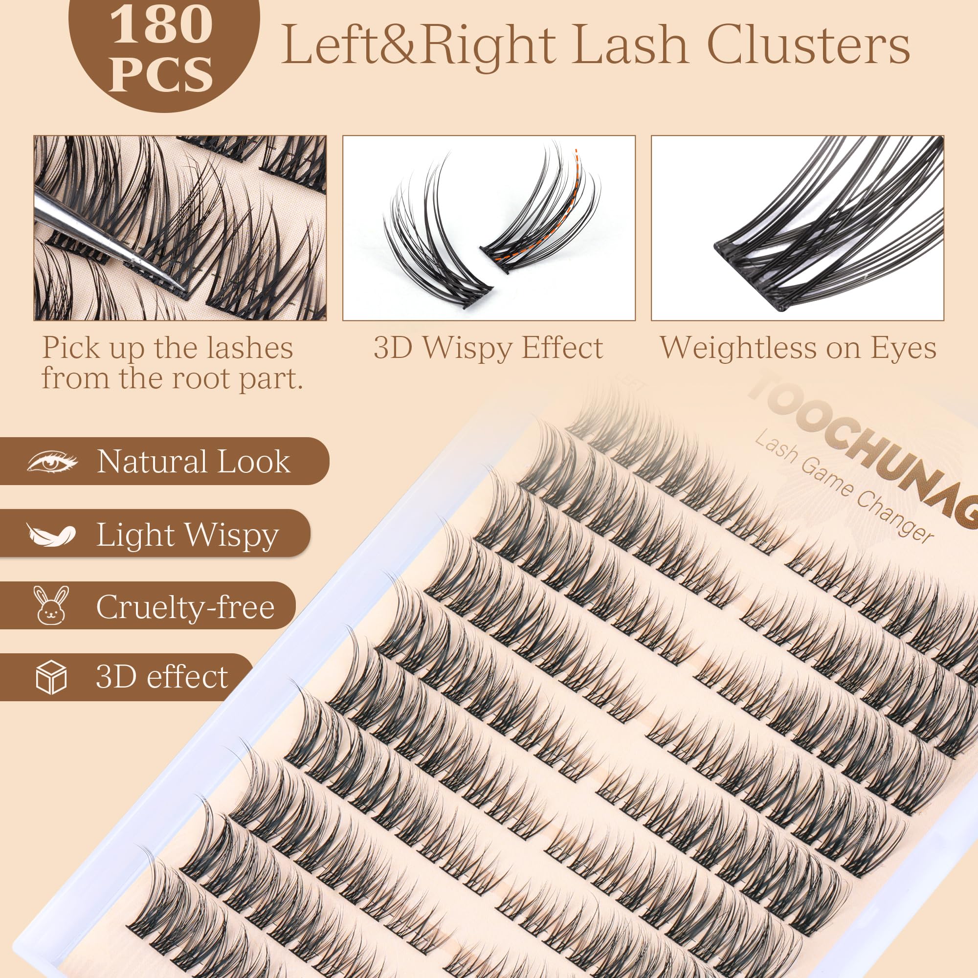 TOOCHUNAG glasses-friendly clusters maintain comfort for all-day wear