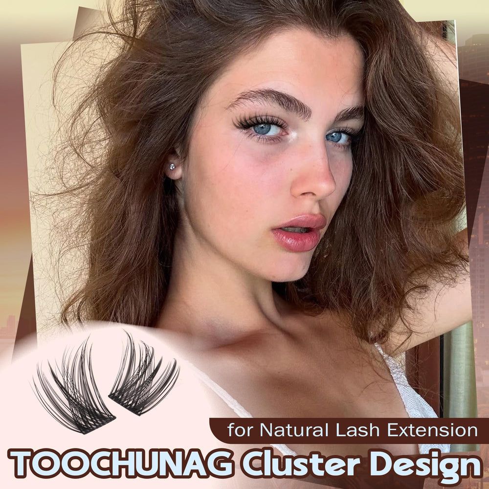 TOOCHUNAG lash clusters four lengths 10-16 mm for customizable daily looks.