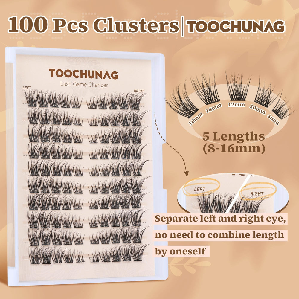 TOOCHUNAG left-right natural-length clusters for balanced eye framing