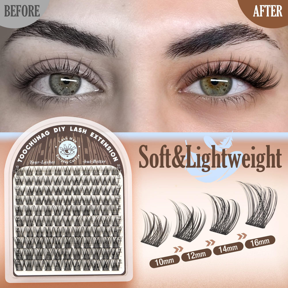 TOOCHUNAG lash seal finish helps lock clusters in place.