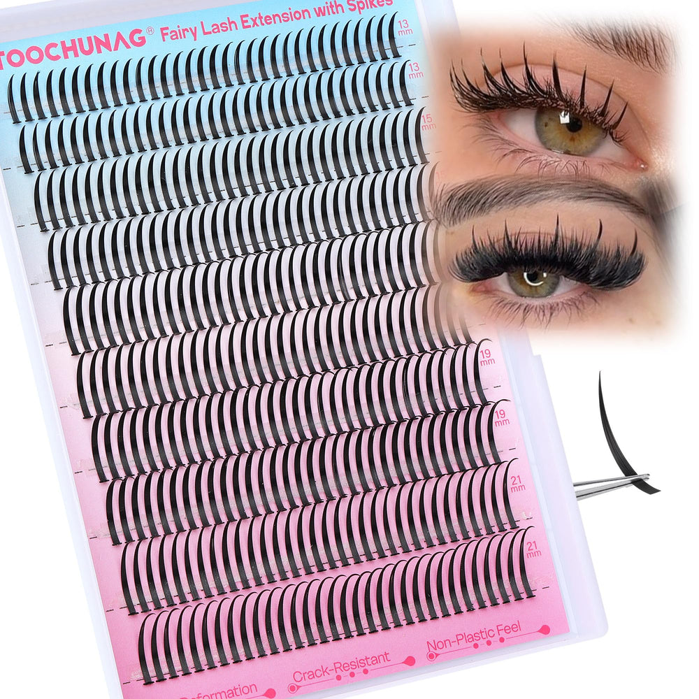TOOCHUNAG Lash Spikes premium synthetic fibers feel natural.