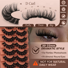 TOOCHUNAG 8D D-Curl lashes delivering sky-high bounce for almond eyes