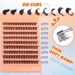 TOOCHUNAG cruelty-free handmade lashes use soft fibers for a refined lash line.