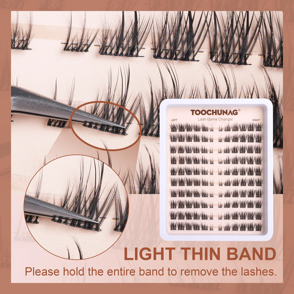 TOOCHUNAG pre matched clusters for even, balanced lash Looks
