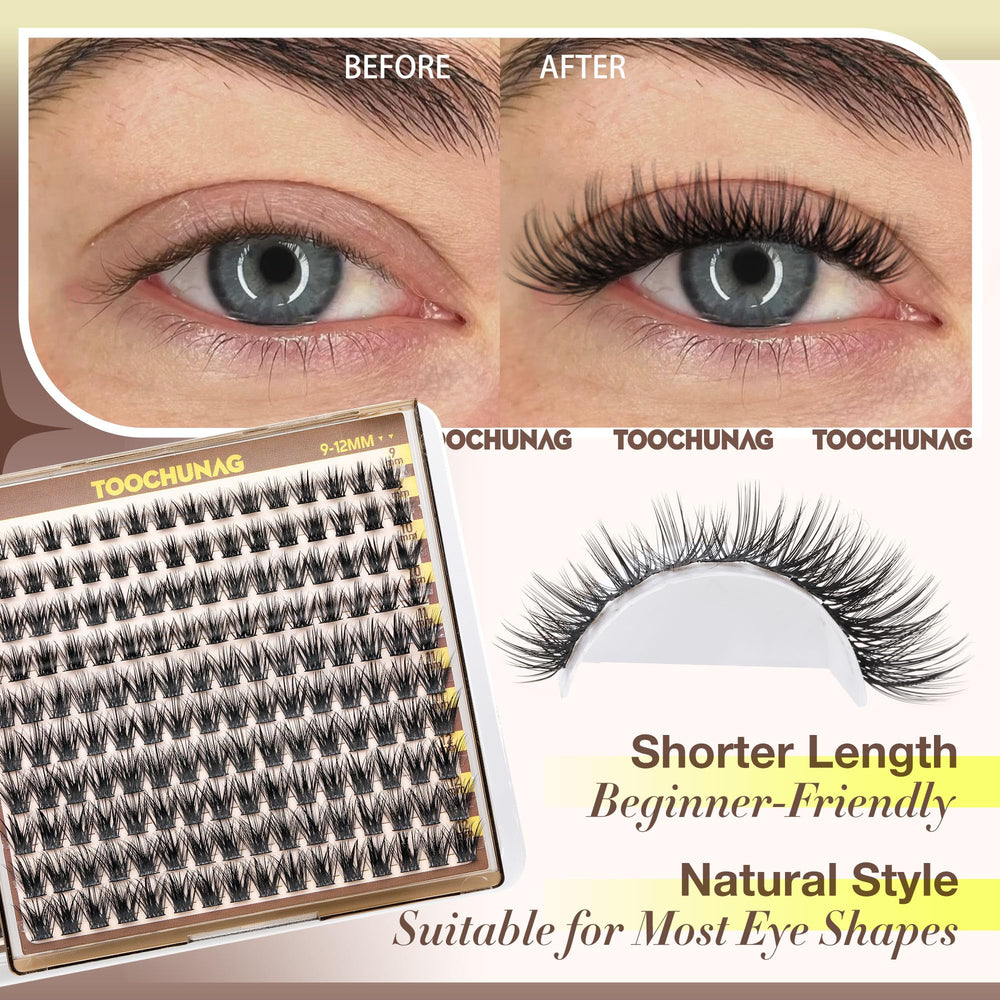 TOOCHUNAG reusable 160pcs lash clusters offer great value with multiple uses