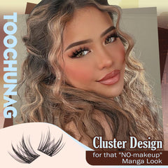 TOOCHUNAG soft reusable fibers lashes for multiple wears
