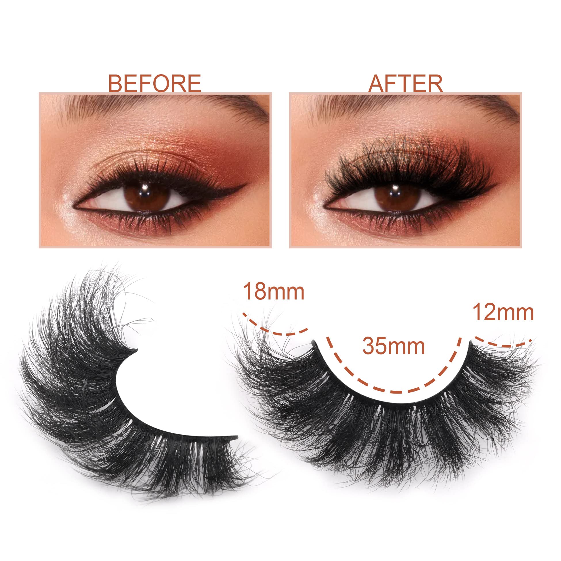TOOCHUNAG thick-volume lashes deliver a dramatic, camera-ready look with 18mm length.