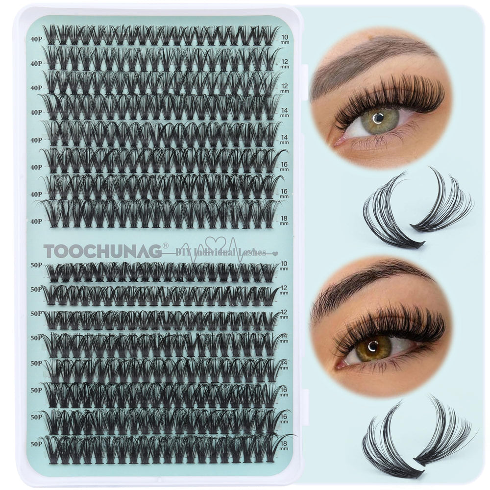 TOOCHUNAG vegan lash collection with reusable, quality clusters