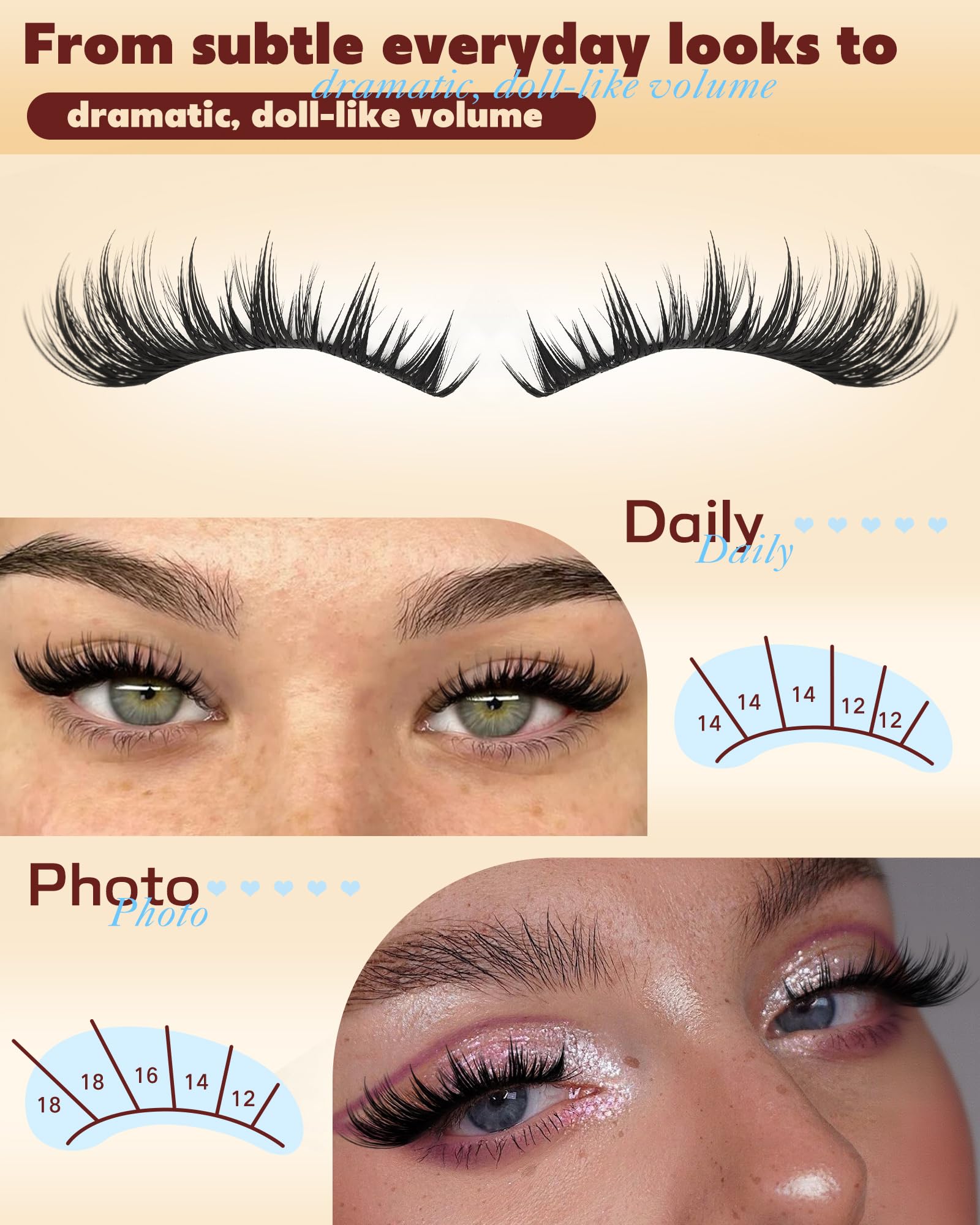 TOOCHUNAG wet-look volume clusters mimic salon texture for bold lashes