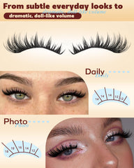 TOOCHUNAG wet-look volume clusters mimic salon texture for bold lashes