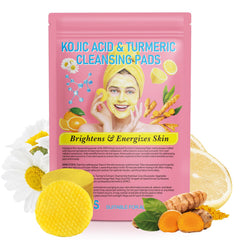 Tooffi turmeric kojic cleansing pad close-up for gentle exfoliation