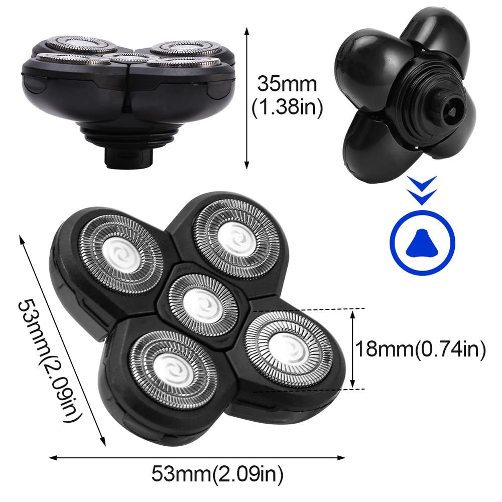 Tookie 2-pack shaver blades enable quick replacement for ongoing grooming.