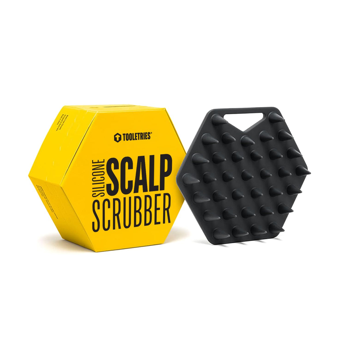 TOOLETRIES cepillo exfoliante para cuero cabelludo carbón: exfoliación suave y frescura.