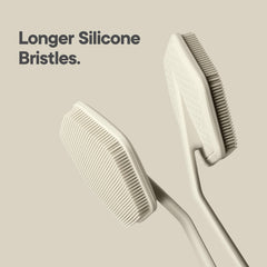 TOOLETRIES silicone back scrubber ergonomic handle for comfortable control during bathing