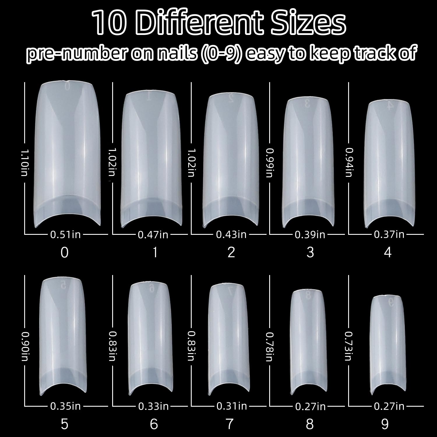 ToouYoun tips are trim-and-file friendly for custom length