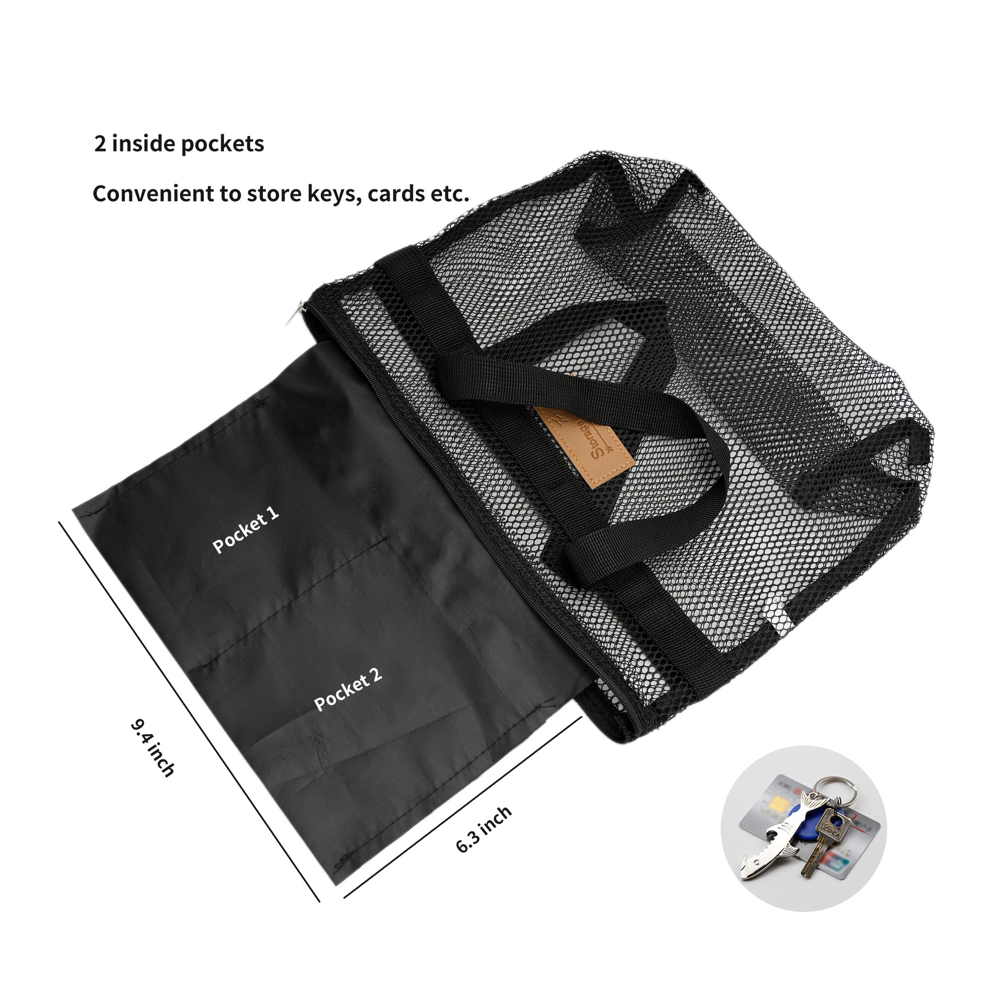 TOPASION mesh shower caddy bag lightweight and portable for any trip.
