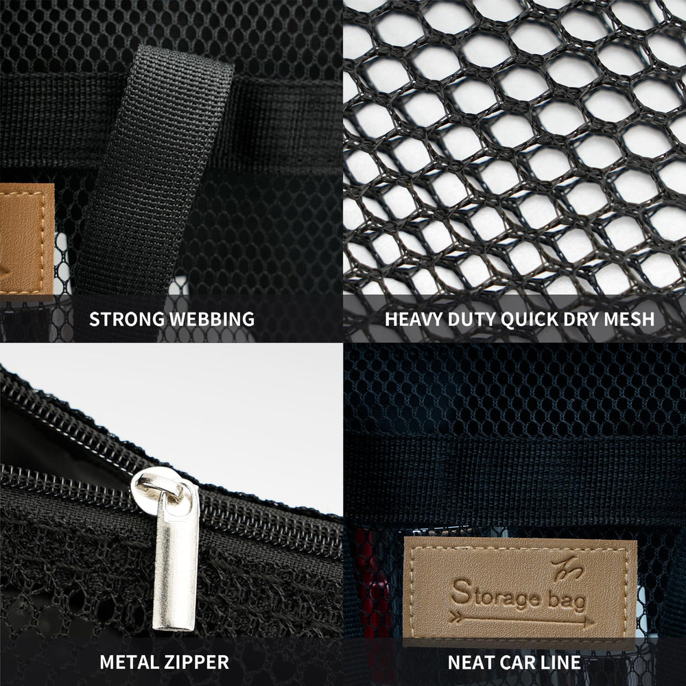 TOPASION mesh shower caddy bag travel-friendly size fits essentials.