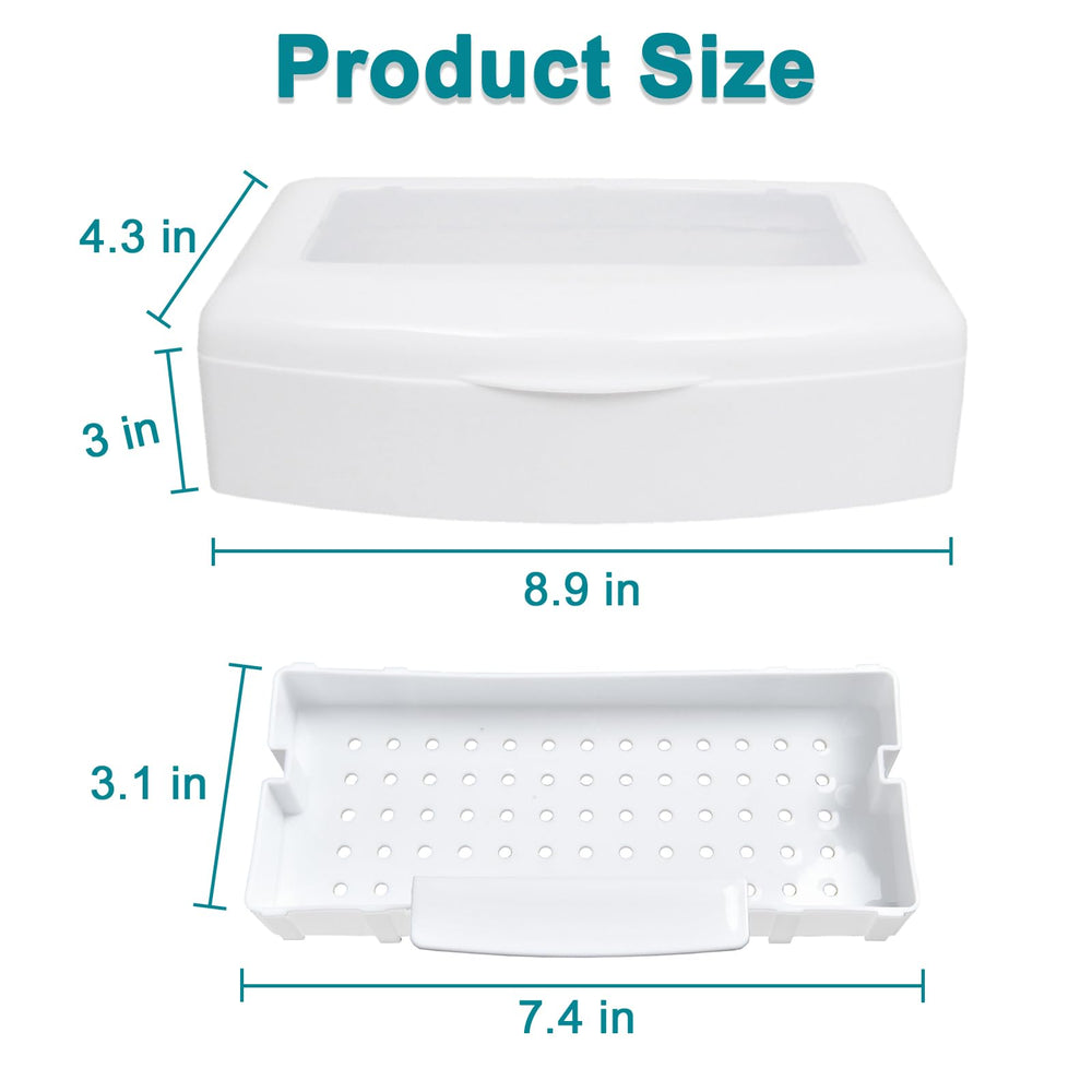 TOPCOMWW Sterilizer Box Lift Basket shows drainage as the lid opens.