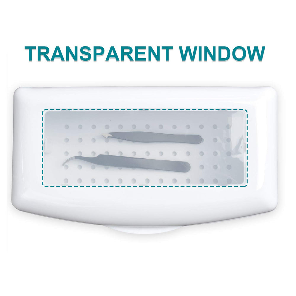 TOPCOMWW Sterilizer Box Transparent Window lets you spot submerged tools.