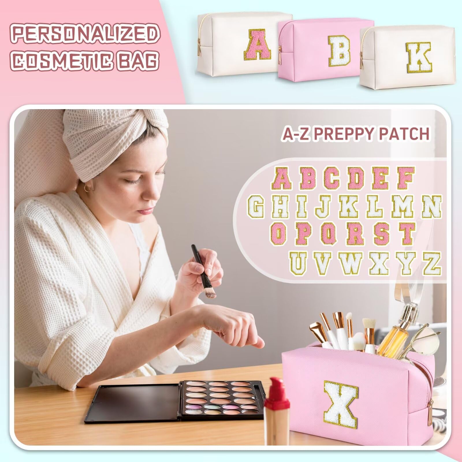 TOPEAST Pink E PU leather close-up, waterproof and durable material