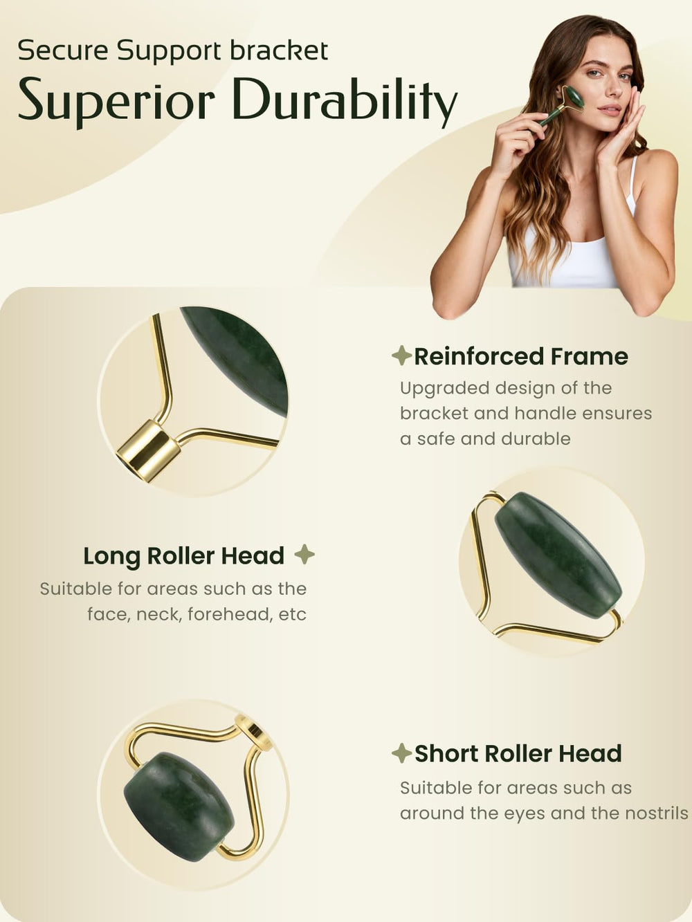 Tophld gua sha tool shaping jawline with upward pressure for definition.
